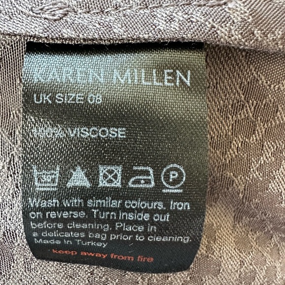 Karen Millen Charcoal Patterned Dress size 4 - Picture 8 of 8